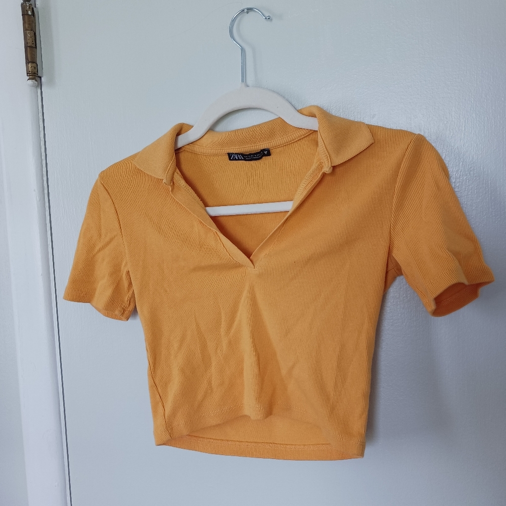 Cropped polo t shirt